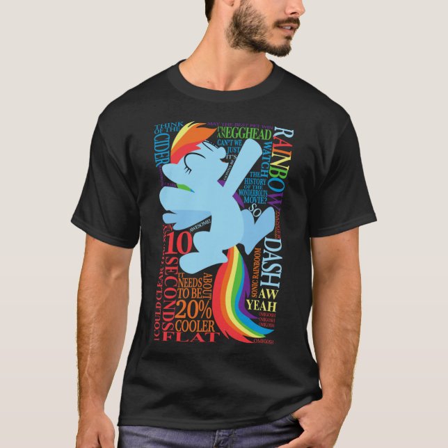 The Many Words of Rainbow Dash friends T-Shirt (Front)