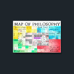 The Map of Philosophy Canvas Print<br><div class="desc">This map includes representations of every branch of philosophy from Metaphysics to Epistemology,  from Value Theory to Logic,  from Socrates to Quine,  and from Hegel to Confucius.  If you want a detailed image,  check out the video (https://youtu.be/YxBShJU_CKs) for a full detailed explanation of everything!</div>