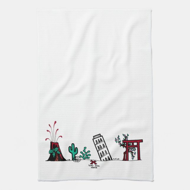 The Map towel (Vertical)