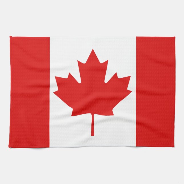 The Maple Leaf flag of Canada Kitchen Towel (Horizontal)