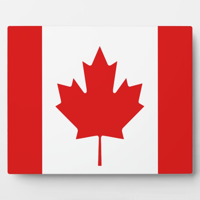 The Maple Leaf flag of Canada Plaque (Front)