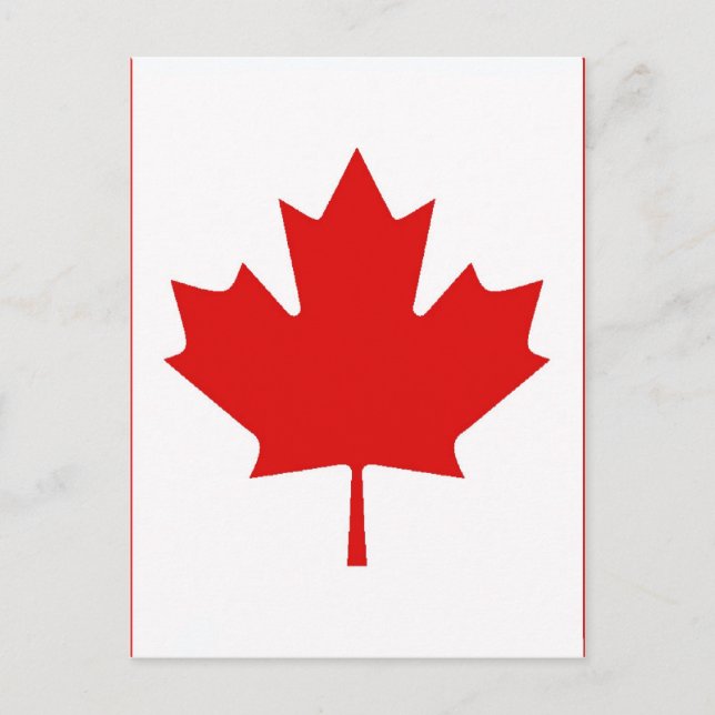 The Maple Leaf flag of Canada Postcard (Front)