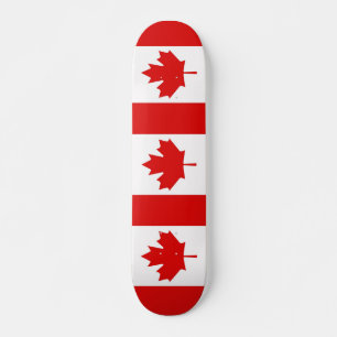 The Maple Leaf flag of Canada Skateboard