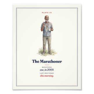 The Marathoner Funny Running Field Guide Photo Print