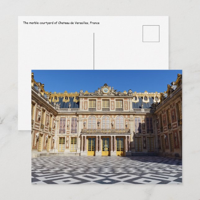 The marble courtyard of Versailles Palace, France Postcard (Front/Back)