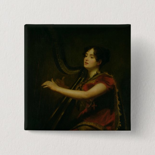 The Marchioness of Northampton 2 Inch Square Button (Front)