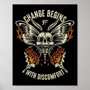 The Marisa Butterfly Skull Change Begin With Disco Poster