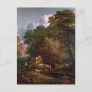 The Market Cart, 1786 Postcard