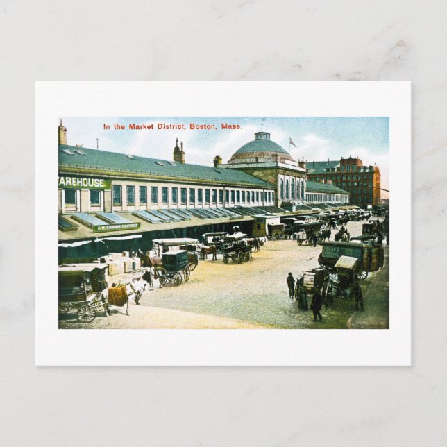 The Market District, Boston, Massachusetts Postcard (Front)