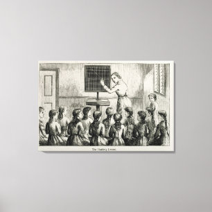 'The Marking Lesson', illustration from 'A Manual Canvas Print