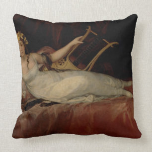 The Marquesa de Santa Cruz, 1805 (oil on canvas) Throw Pillow