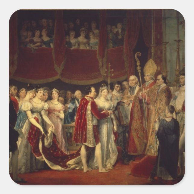 The marriage ceremony square sticker (Front)