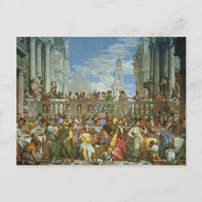 The Marriage Feast at Cana, c.1562 (oil on canvas) Postcard (Front)