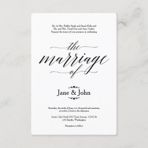 The Marriage of Basic Wedding Invitation