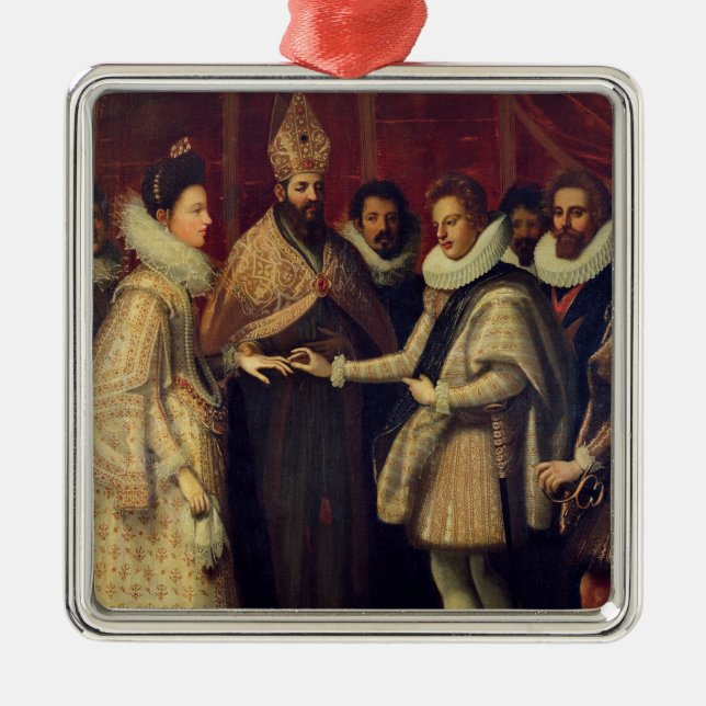 The Marriage of Catherine de Medici Metal Ornament (Front)
