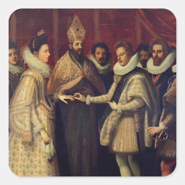 The Marriage of Catherine de Medici Square Sticker (Front)