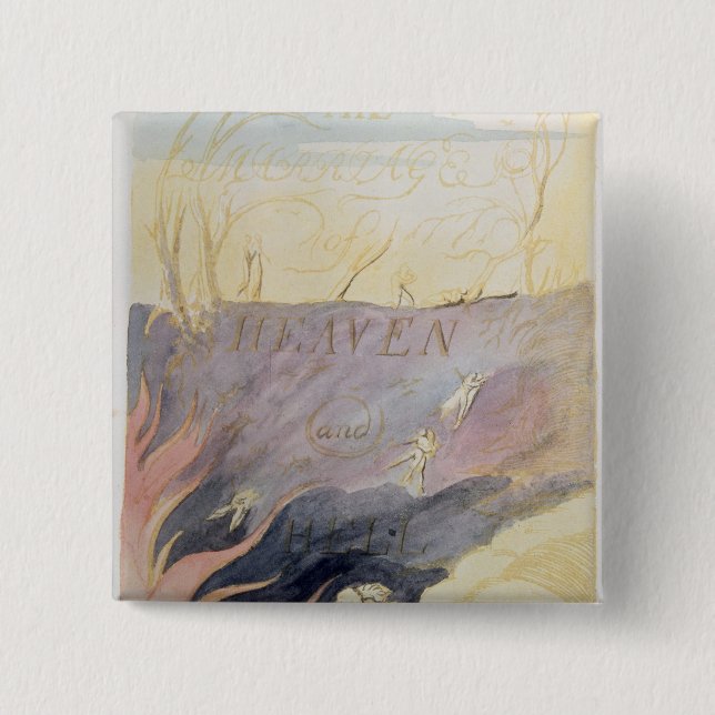 The Marriage of Heaven and Hell 2 Inch Square Button (Front)