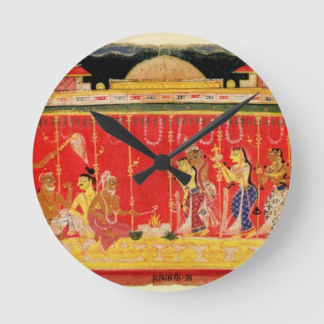 The Marriage of Krishna's Parents, from a disperse Round Clock (Front)