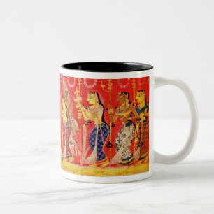 The Marriage of Krishna's Parents, from a disperse Two-Tone Coffee Mug