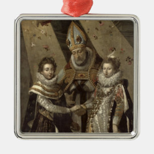 The Marriage of Louis XIII Metal Ornament