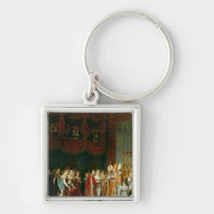 The Marriage of Napoleon I and Marie Keychain