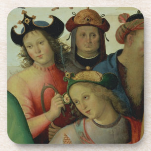 The Marriage of the Virgin, detail of the suitors, Coaster