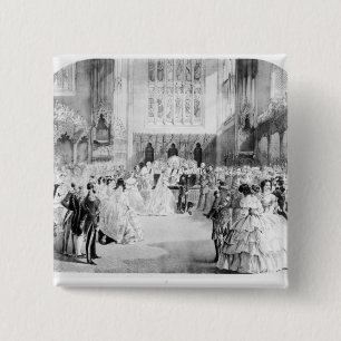 The Marriage of Victoria 2 Inch Square Button