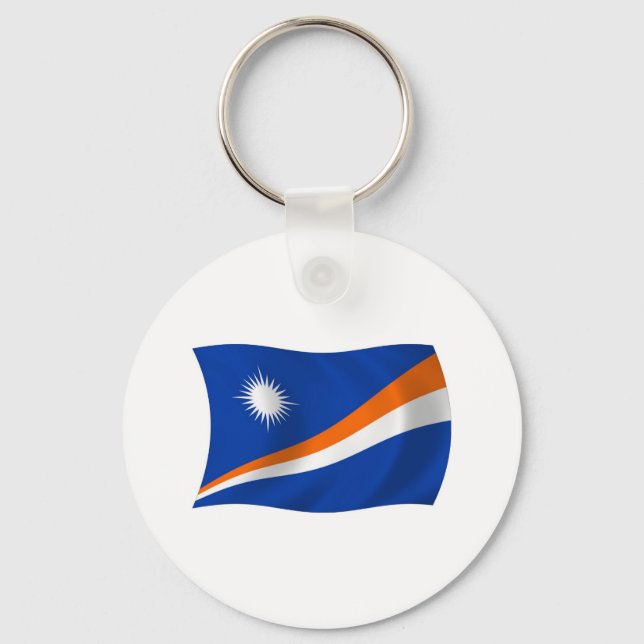 The Marshall Islands Flag Keychain (Front)