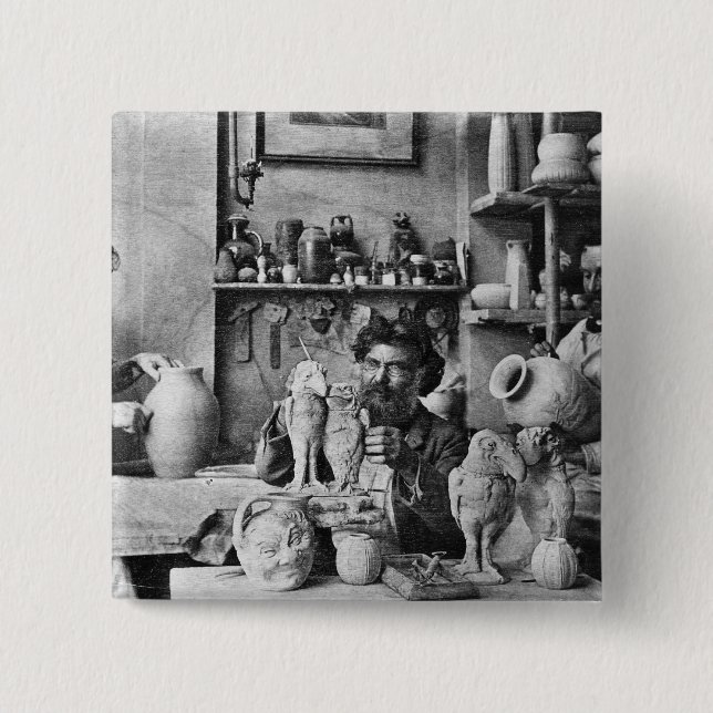 The Martin brothers 2 Inch Square Button (Front)