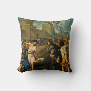 The Martyrdom of Saint Stephen Throw Pillow