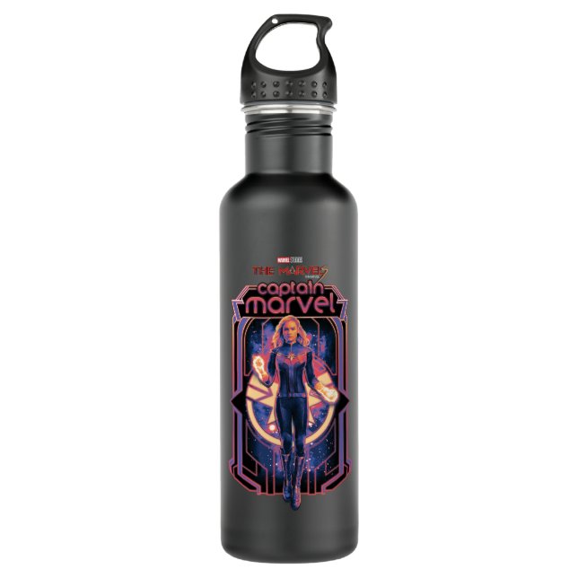 The Marvels Captain Marvel Character Graphic 710 Ml Water Bottle (Front)