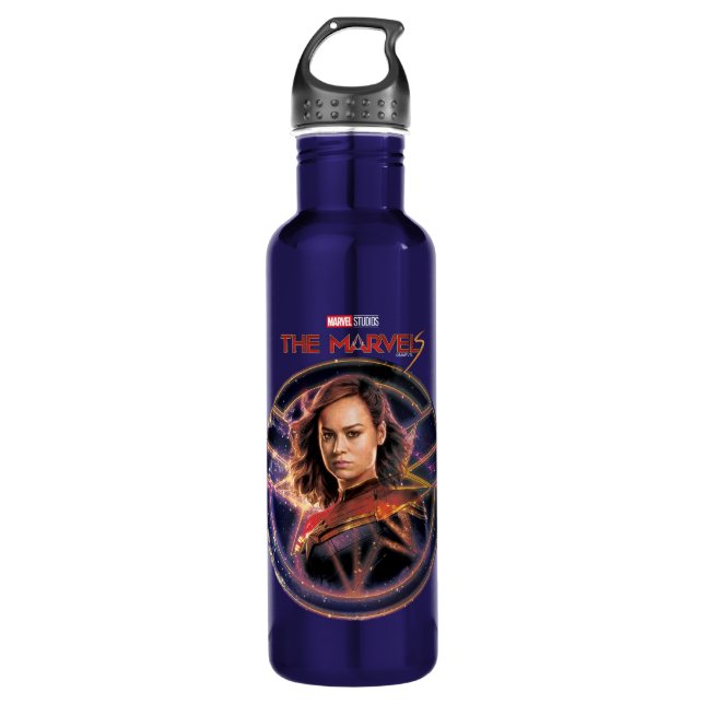 The Marvels Captain Marvel Circle Badge 710 Ml Water Bottle (Front)