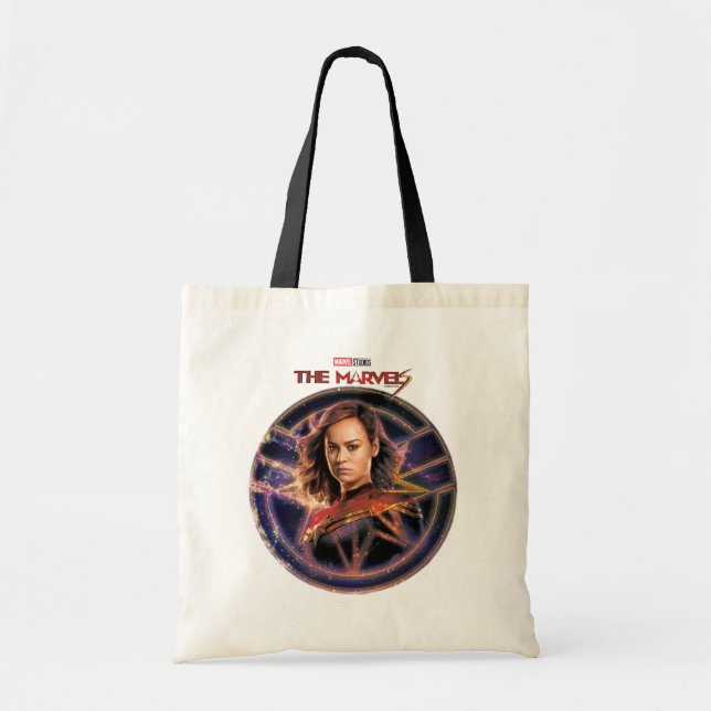 The Marvels Captain Marvel Circle Badge Tote Bag (Front)