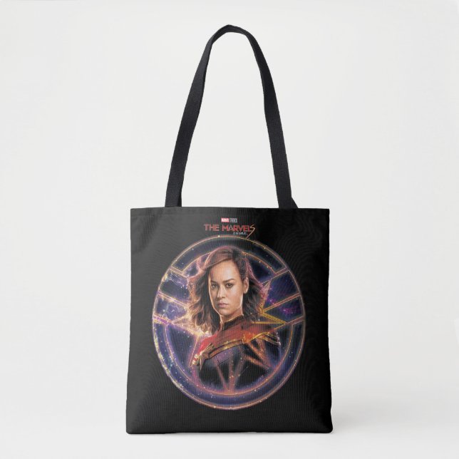 The Marvels Captain Marvel Circle Badge Tote Bag (Front)
