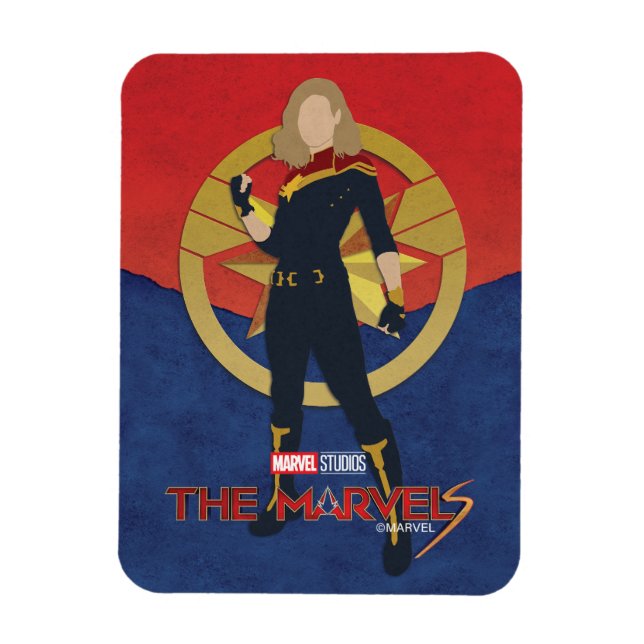 The Marvels Captain Marvel Cutout Graphic Magnet (Vertical)