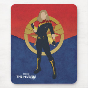 The Marvels Captain Marvel Cutout Graphic Mouse Pad