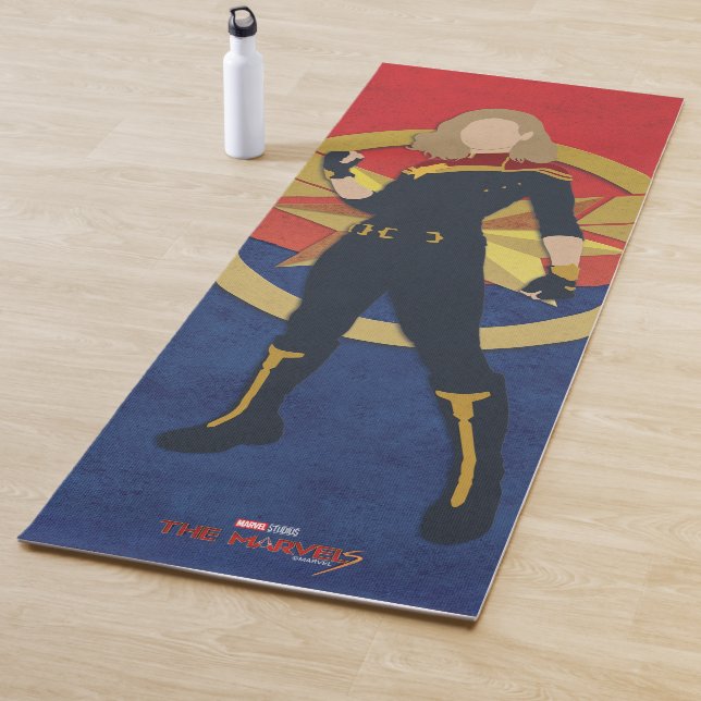 The Marvels Captain Marvel Cutout Graphic Yoga Mat (In Situ)