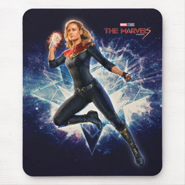 The Marvels Captain Marvel Star Graphic Mouse Pad (Front)