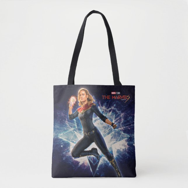 The Marvels Captain Marvel Star Graphic Tote Bag (Front)