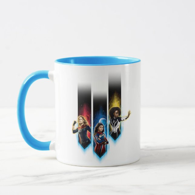 The Marvels Character Panels Graphic Mug (Left)