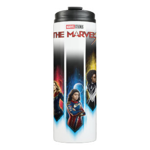 The Marvels Character Panels Graphic Thermal Tumbler