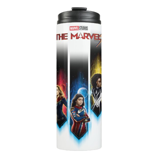 The Marvels Character Panels Graphic Thermal Tumbler (Front)