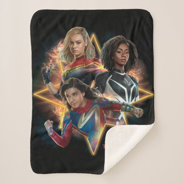 The Marvels Emerging From Star Graphic Sherpa Blanket (Front)