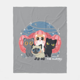 The Marvels Flerkittens Illustration Fleece Blanket