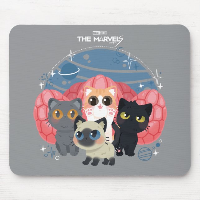 The Marvels Flerkittens Illustration Mouse Pad (Front)