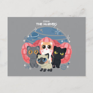 The Marvels Flerkittens Illustration Postcard