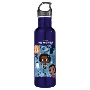 The Marvels Flying With Flerkittens Cartoon 710 Ml Water Bottle