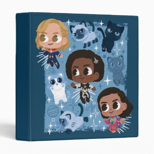 The Marvels Flying With Flerkittens Cartoon Binder