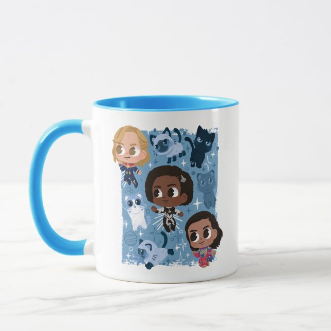 The Marvels Flying With Flerkittens Cartoon Mug (Left)