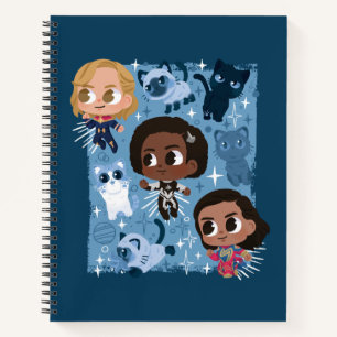 The Marvels Flying With Flerkittens Cartoon Notebook